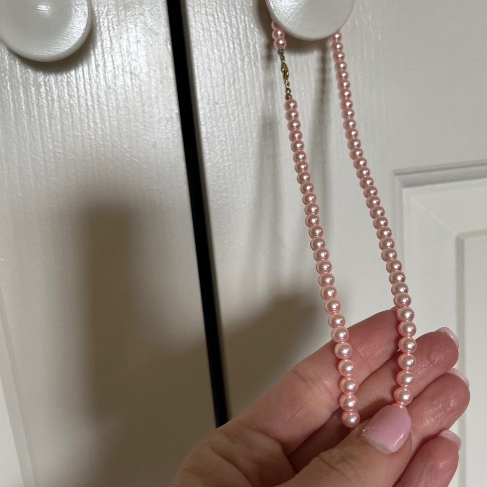 Pink “pearl” necklace